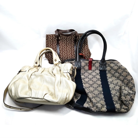 Celine handbag leather canvas - Picture 2 of 3